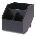 Konnect Desktop Organizer Short Storage Bin, 3.4" x 3.5" x 3.5", Black