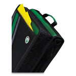 Z-System 2-In-1 Zipper Binder, 3 Rings (x2), 1.5" Capacity (x2), 11 X 8.5, Black/gray Accents