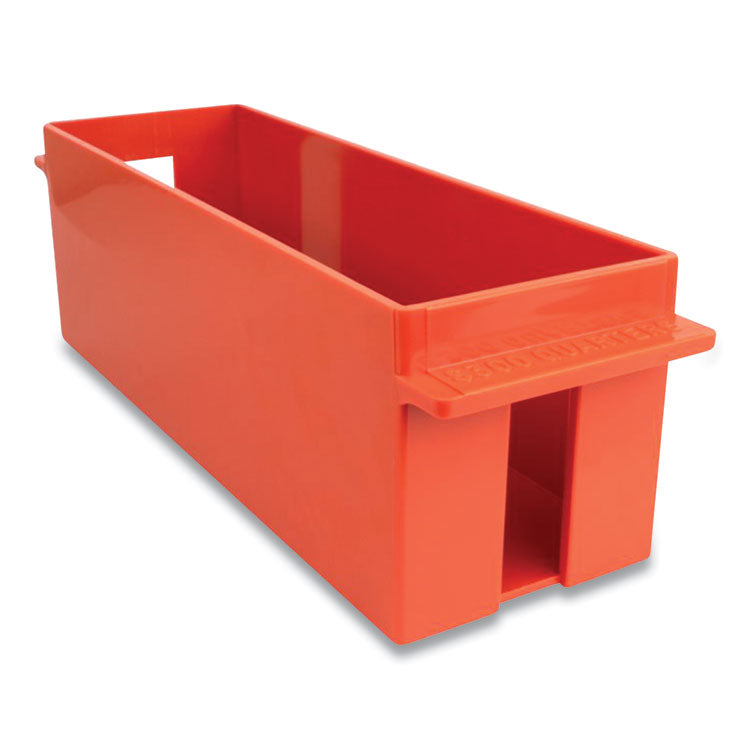 Extra-Capacity Coin Tray, Quarters, 1 Compartment, 11.5 X 3.38 X 3.38, Plastic, Orange