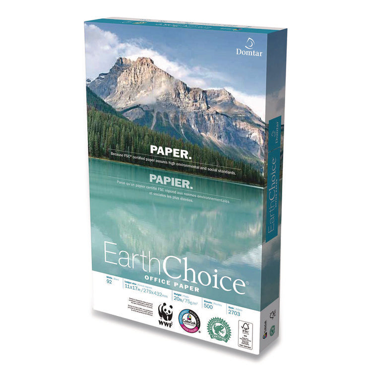 EarthChoice Office Paper, 92 Bright, 20 lb Bond Weight, 11 x 17, White, 500/Ream