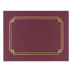 Premium Textured Certificate Holder, 12.65 X 9.75, Burgundy, 3/pack