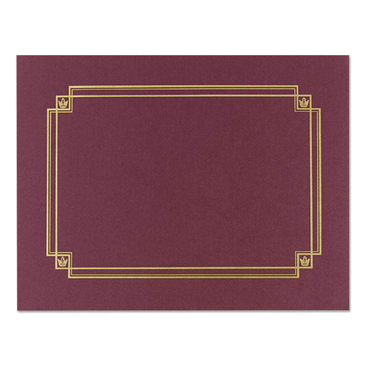 Premium Textured Certificate Holder, 12.65 X 9.75, Burgundy, 3/pack