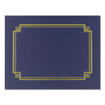 Premium Textured Certificate Holder, 12.65 X 9.75, Navy, 3/pack