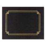 Premium Textured Certificate Holder, 12.65 X 9.75, Black, 3/pack
