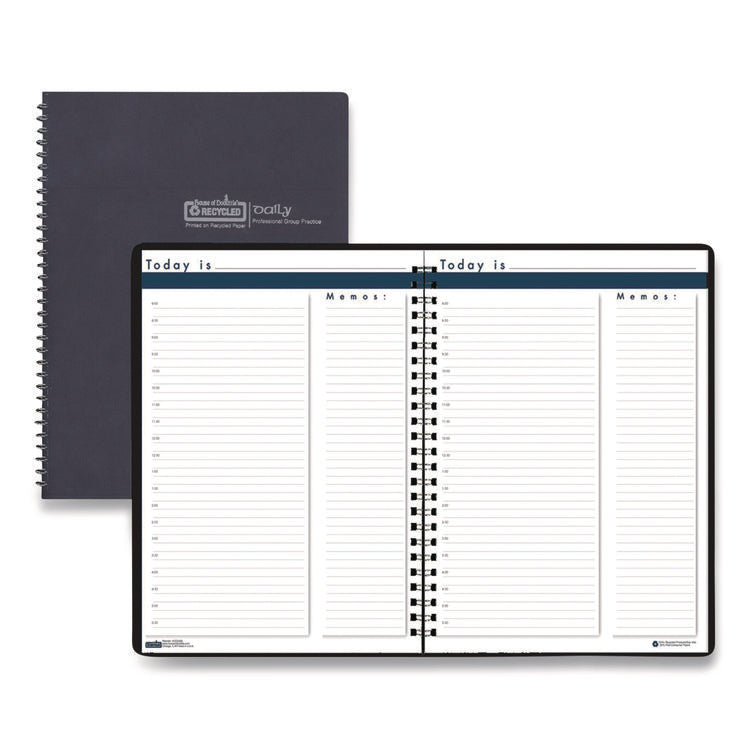 Recycled Undated Assignment Book For Intermediate Grades, 40-Weeks: Eight-Subject Day, Blue Cover, (100) 11 x 8.5 Sheets