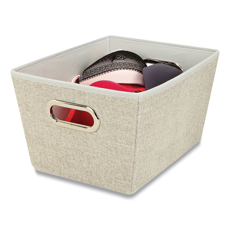 Storage Tote, Medium, 7.5" X 10.8" X 13", Tan