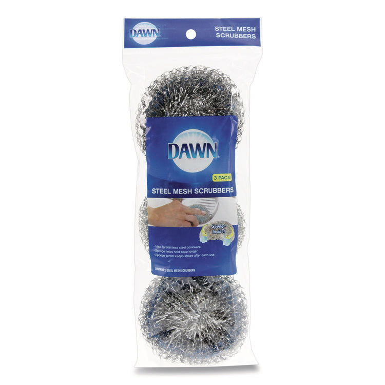 Ultra Steel Scrubbers, Gray/silver, 3/pack