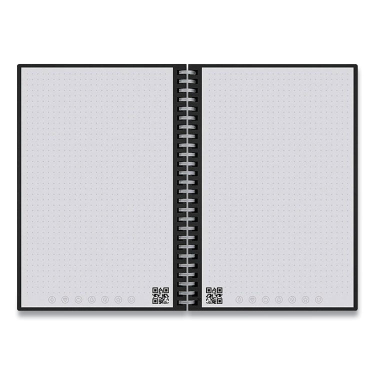 Wave Smart Reusable Notebook, Dotted Rule (4 sq/in), Blue Cover, (40) 9.5 x 8.5 Sheets