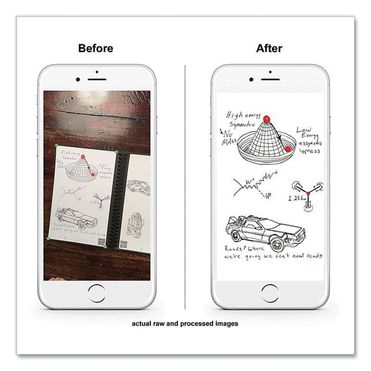 Wave Smart Reusable Notebook, Dotted Rule (4 sq/in), Blue Cover, (40) 9.5 x 8.5 Sheets