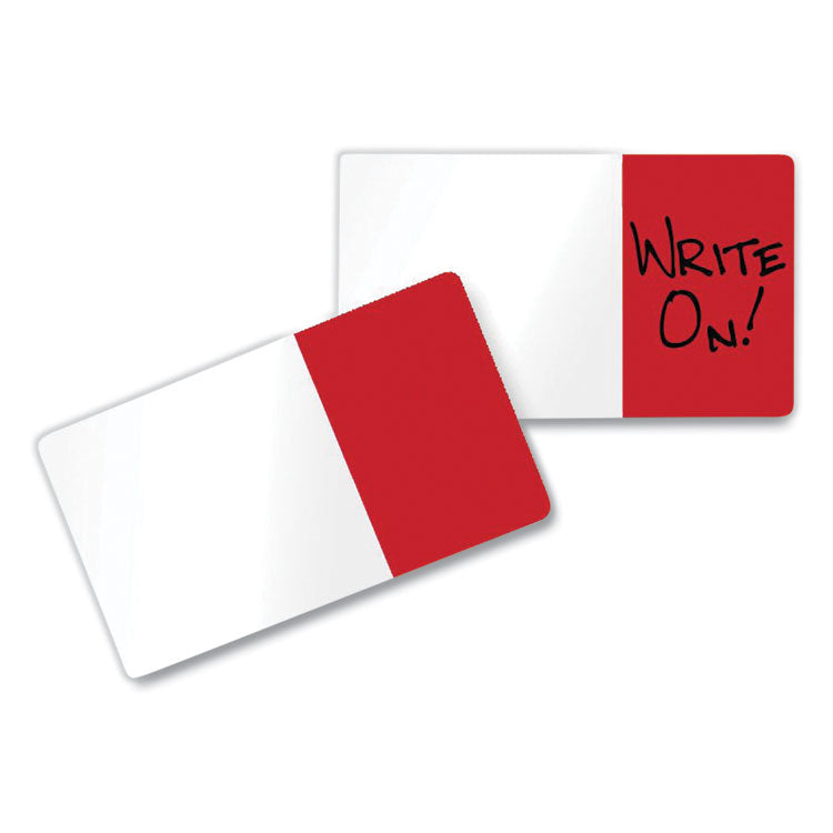 Easy-To-Read Self-Stick Index Tabs, 0.43" Wide, Red, 50/pack