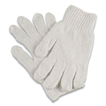 PRO CTPS400/NLW Series Natural White String Knit Gloves, Reversible, Large, White, 12 Pairs