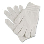 PRO CTPS400/NLW Series Natural White String Knit Gloves, Reversible, Medium, White, 12 Pairs