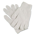 PRO CTPS400/NLW Series Natural White String Knit Gloves, Reversible, Small, White, 12 Pairs