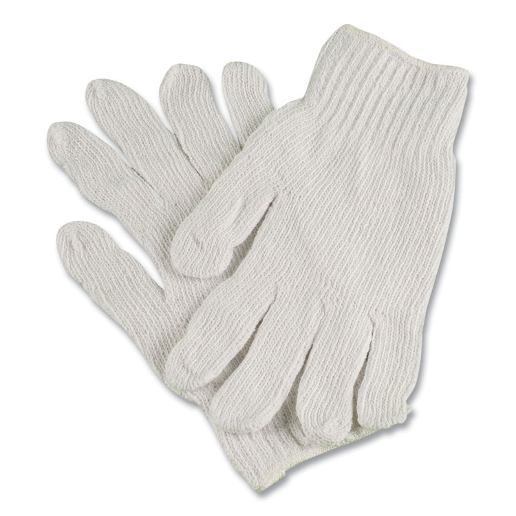 PRO CTPS400/NLW Series Natural White String Knit Gloves, Reversible, Small, White, 12 Pairs