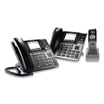 4 line phone system bundle, 1 deskphone, 1 cordless handset