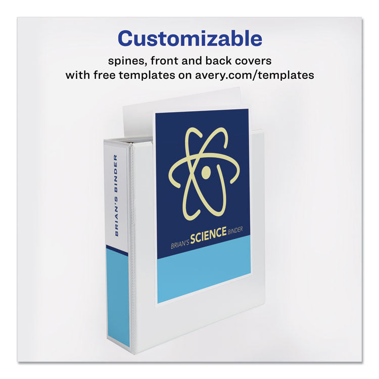 Durable View Binder With Durahinge And Slant Rings, 3 Rings, 2" Capacity, 11 X 8.5, White