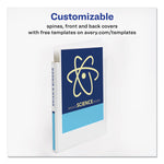 Durable View Binder With Durahinge And Slant Rings, 3 Rings, 0.5" Capacity, 11 X 8.5, White