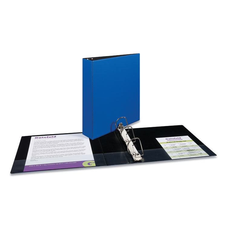 Durable Non-View Binder With Durahinge And Slant Rings, 3 Rings, 2" Capacity, 11 X 8.5, Blue