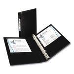 Mini Size Durable Non-View Binder With Round Rings, 3 Rings, 1" Capacity, 8.5 X 5.5, Black