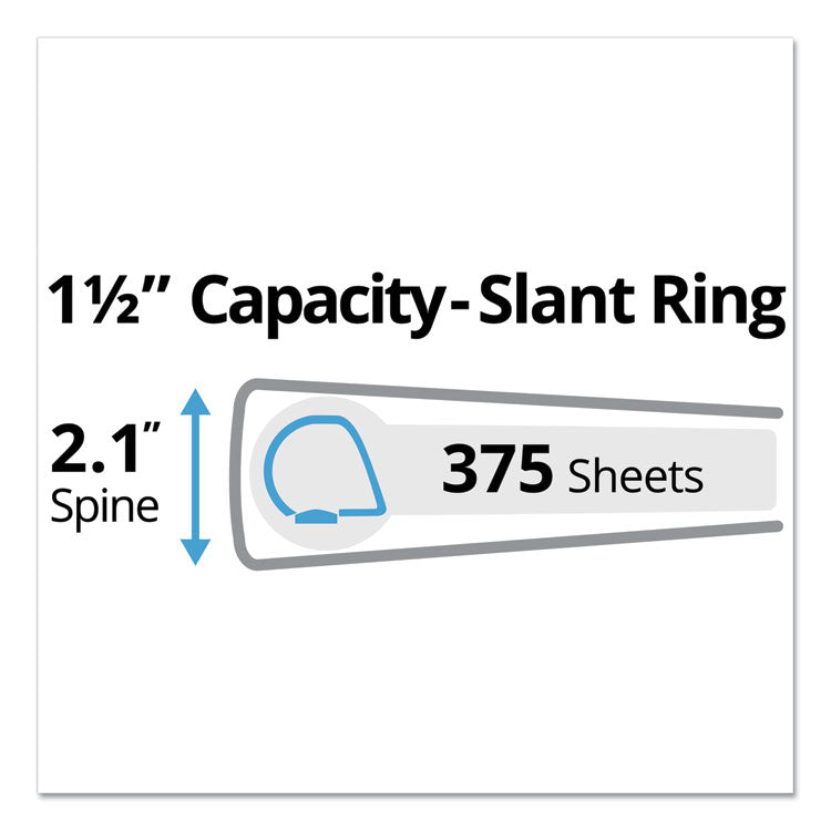 Durable Non-View Binder With Durahinge And Slant Rings, 3 Rings, 1.5" Capacity, 11 X 8.5, Green