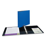 Durable Non-View Binder With Durahinge And Slant Rings, 3 Rings, 1.5" Capacity, 11 X 8.5, Blue