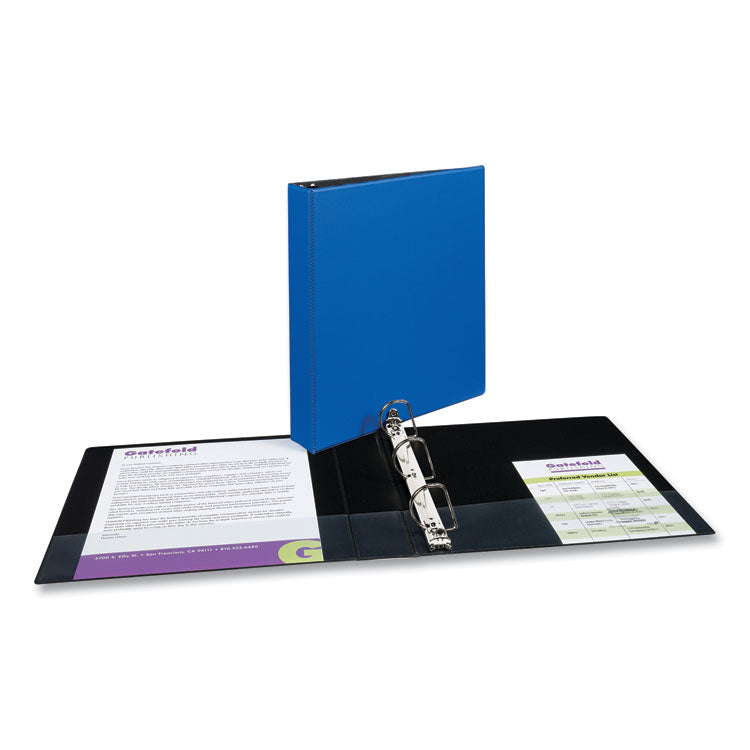 Durable Non-View Binder With Durahinge And Slant Rings, 3 Rings, 1.5" Capacity, 11 X 8.5, Blue