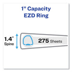 Durable Non-View Binder With Durahinge And Ezd Rings, 3 Rings, 1" Capacity, 11 X 8.5, Black, (8302)