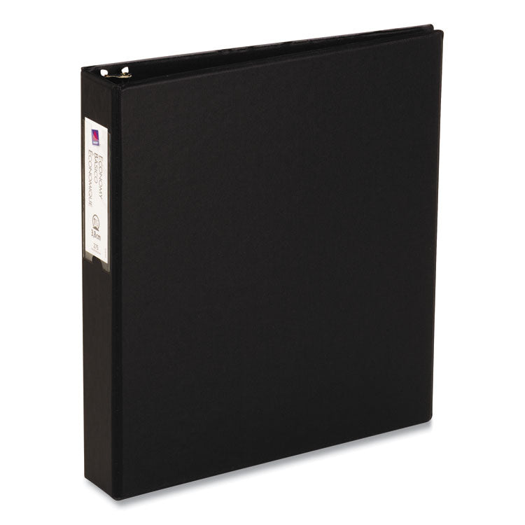 Economy Non-View Binder With Round Rings, 3 Rings, 1.5" Capacity, 11 X 8.5, Black, (4401)