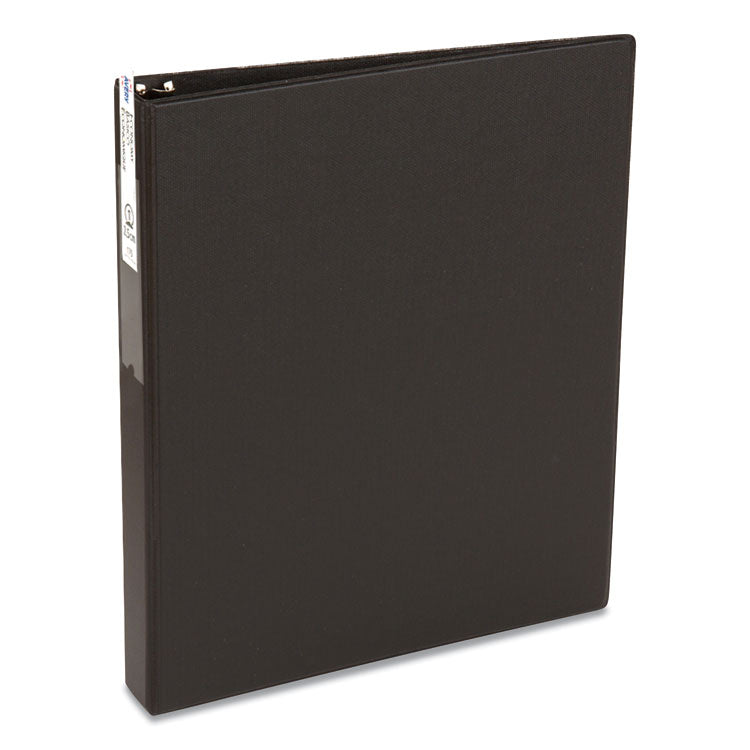 Economy Non-View Binder With Round Rings, 3 Rings, 1" Capacity, 11 X 8.5, Black, (4301)