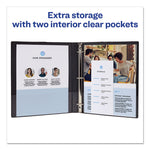 Economy Non-View Binder With Round Rings, 3 Rings, 1.5" Capacity, 11 X 8.5, Black, (4401)