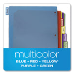 Poly Index Dividers, 8-Tab, 11 X 8.5, Assorted, 4 Sets