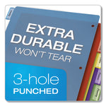 Poly Index Dividers, 5-Tab, 11 X 8.5, Assorted, 4 Sets