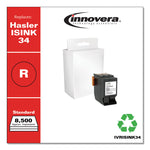 Remanufactured Red Postage Meter Ink, Replacement for ISINK34, 8,500 Page-Yield