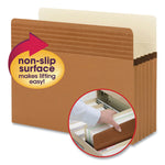 Easy Grip Pockets, 5.25" Expansion, Letter Size, Redrope, 10/box