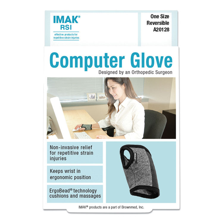 Computer Glove, Fits Left Hand/Right Hand, Black