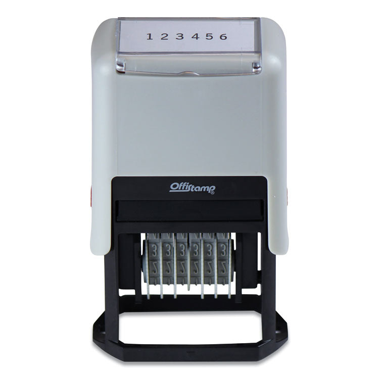 Numberer, Pre-Inked/re-Inkable, 6 Bands, 1.88 X 0.25, Black