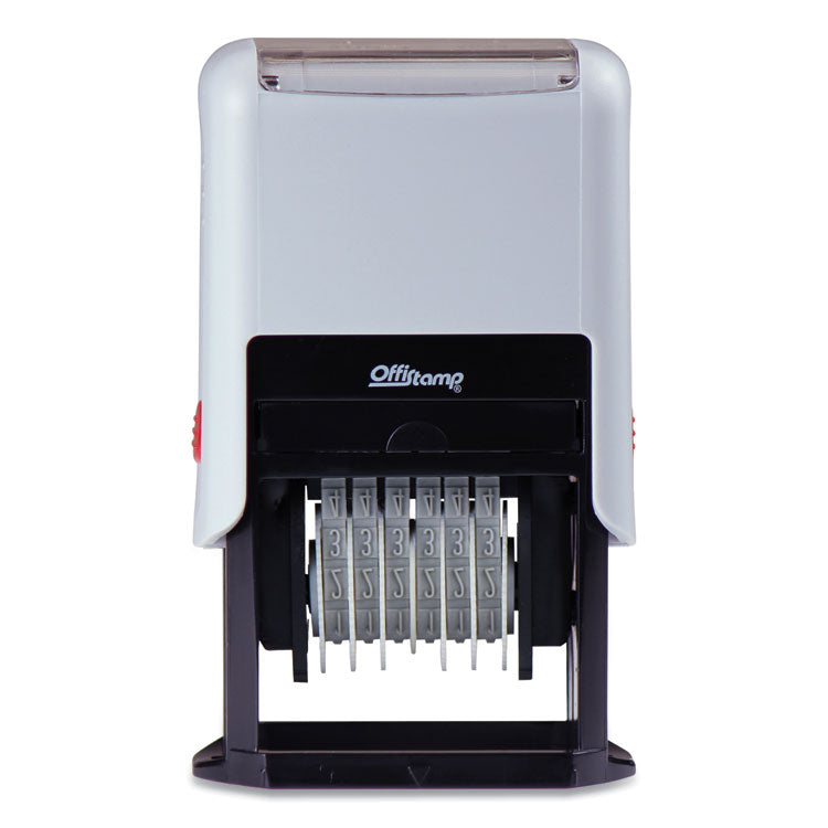 Numberer, Pre-Inked/re-Inkable, 6 Bands, 1.88 X 0.25, Black