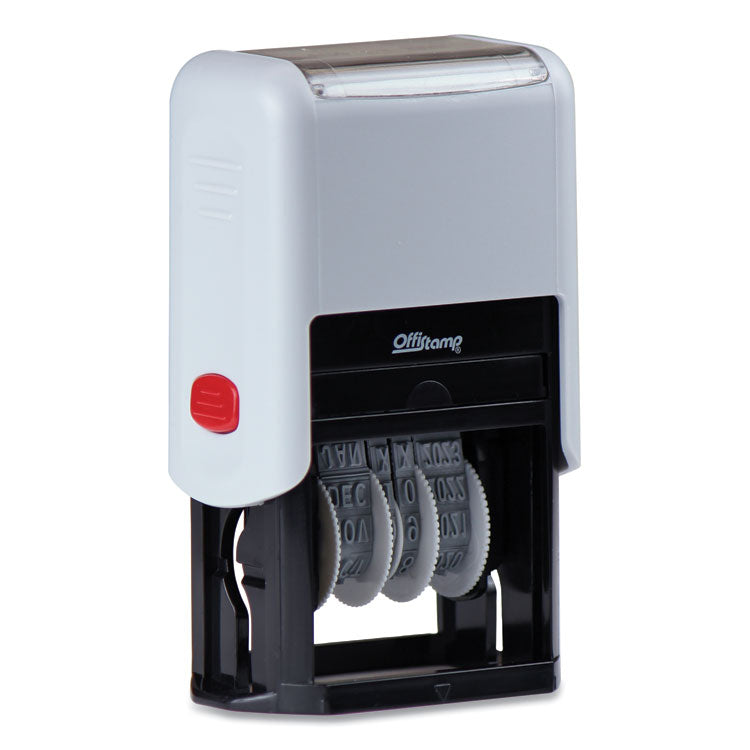 Self-Inking Date Stamp, 5 Years, 1" X 0.38", Black Ink