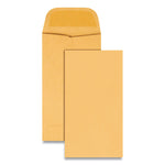 Kraft Coin And Small Parts Envelope, #5, Square Flap, Gummed Closure, 2.88 X 5.25, Brown Kraft, 500/box