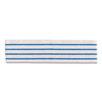 Disposable Microfiber Pad, 4.75 x 19, White/Blue Stripe, 50/Pack, 3 Packs/Carton