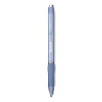 S-Gel Fashion Barrel Gel Pen, Retractable, Medium 0.7 Mm, Black Ink, Frost Blue Barrel, Dozen
