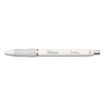 S-Gel Fashion Barrel Gel Pen, Retractable, Medium 0.7 Mm, Black Ink, Pearl White Barrel, Dozen