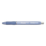 S-Gel Fashion Barrel Gel Pen, Retractable, Medium 0.7 Mm, Black Ink, Frost Blue Barrel, Dozen