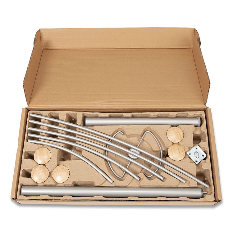 Festival Coat Stand with Umbrella Holder, Five Knobs, 14w x 14d x 73.67h, Black