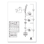 Festival Coat Stand with Umbrella Holder, Five Knobs, 14w x 14d x 73.67h, Black