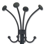 Viena Coat Stand, Eight Knobs, Steel, 16w x 16d x 70.6h, Black