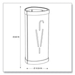 Triangular Umbrella Stand, Steel, 10.25w x 10.25d x 23.67h, Silver/Black