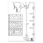 Cleo Coat Stand, Stand Alone Rack, Ten Knobs, Steel/plastic, 19.75w X 19.75d X 68.9h, Black