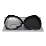 Triangular Umbrella Stand, Steel, 10.25w x 10.25d x 23.67h, Silver/Black