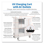 UV Sterilization and Charging Cart, 32 Devices, 34.8 x 21.6 x 42.3, White
